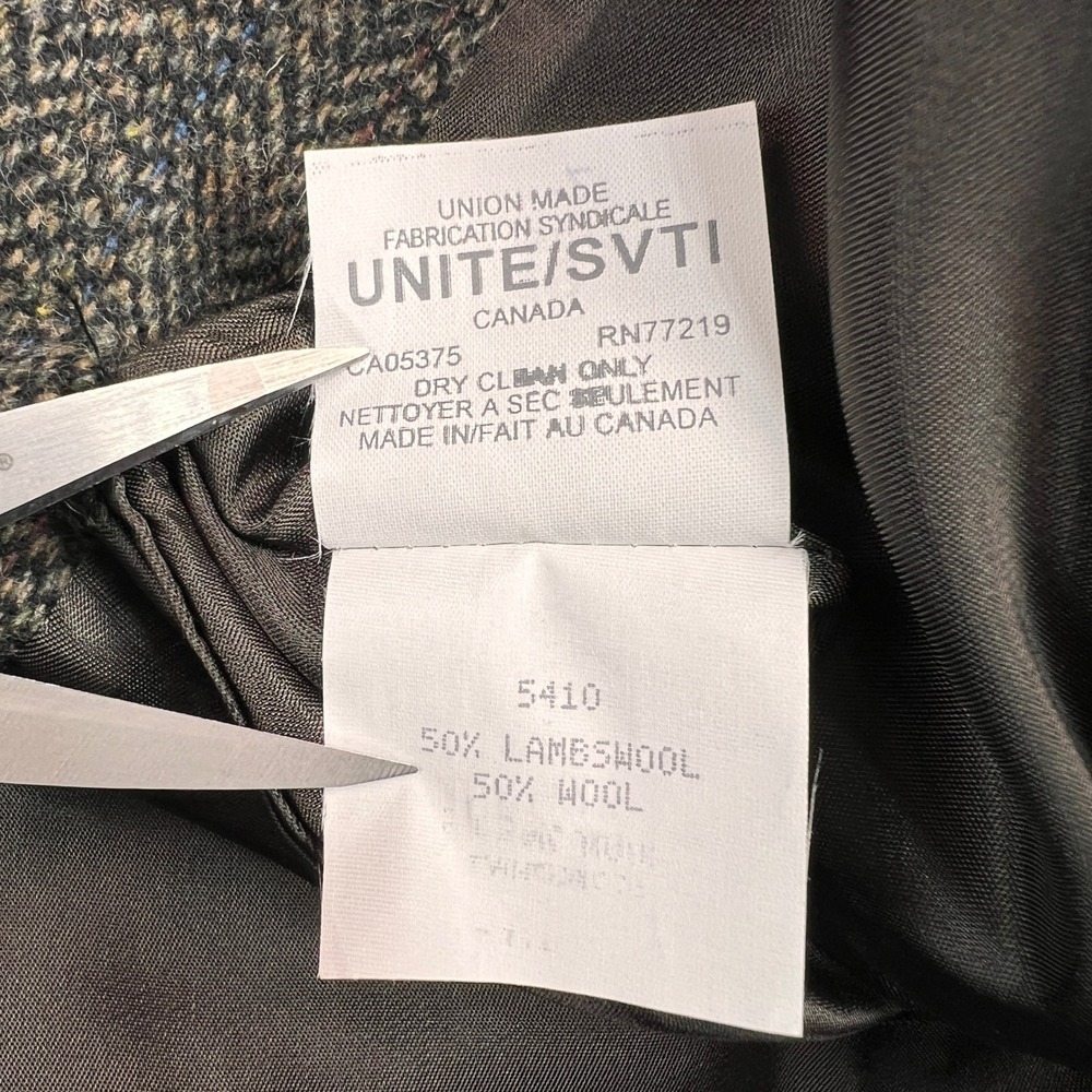 Vintage 90s Cricketeer Wool Tweed Sport Coat Blazer Men 48R Brown Academia Prep - Picture 14 of 16